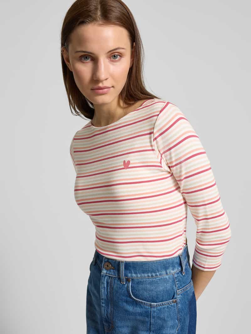 Tom Tailor Shaped fit 3 4-shirt met katoen