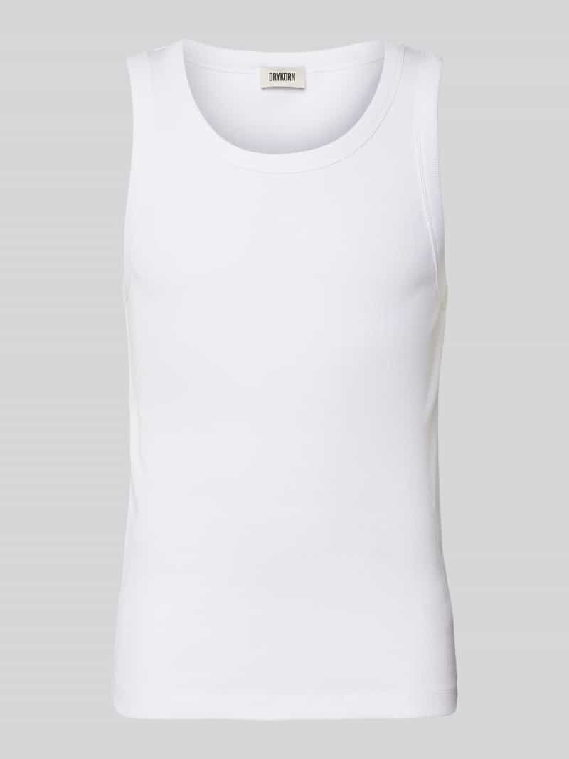 drykorn Top van fijnrib met ronde hals model 'NATHAN'