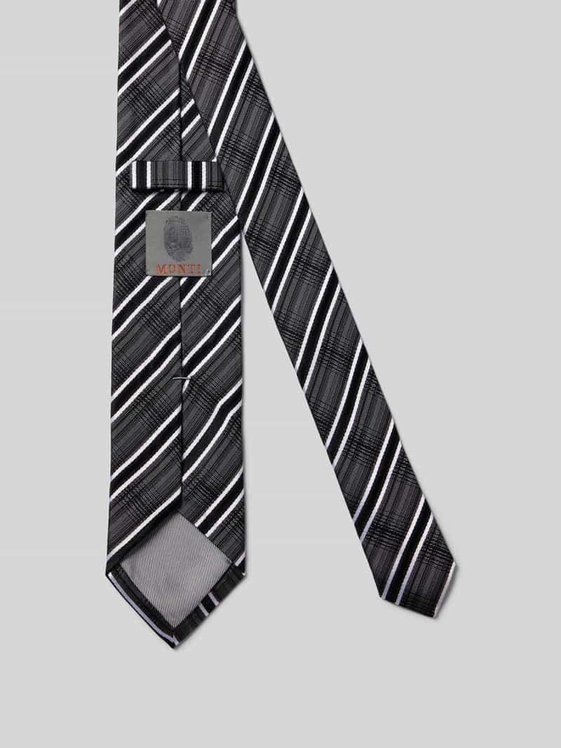 Monti Zijden stropdas met all-over print (7 cm)