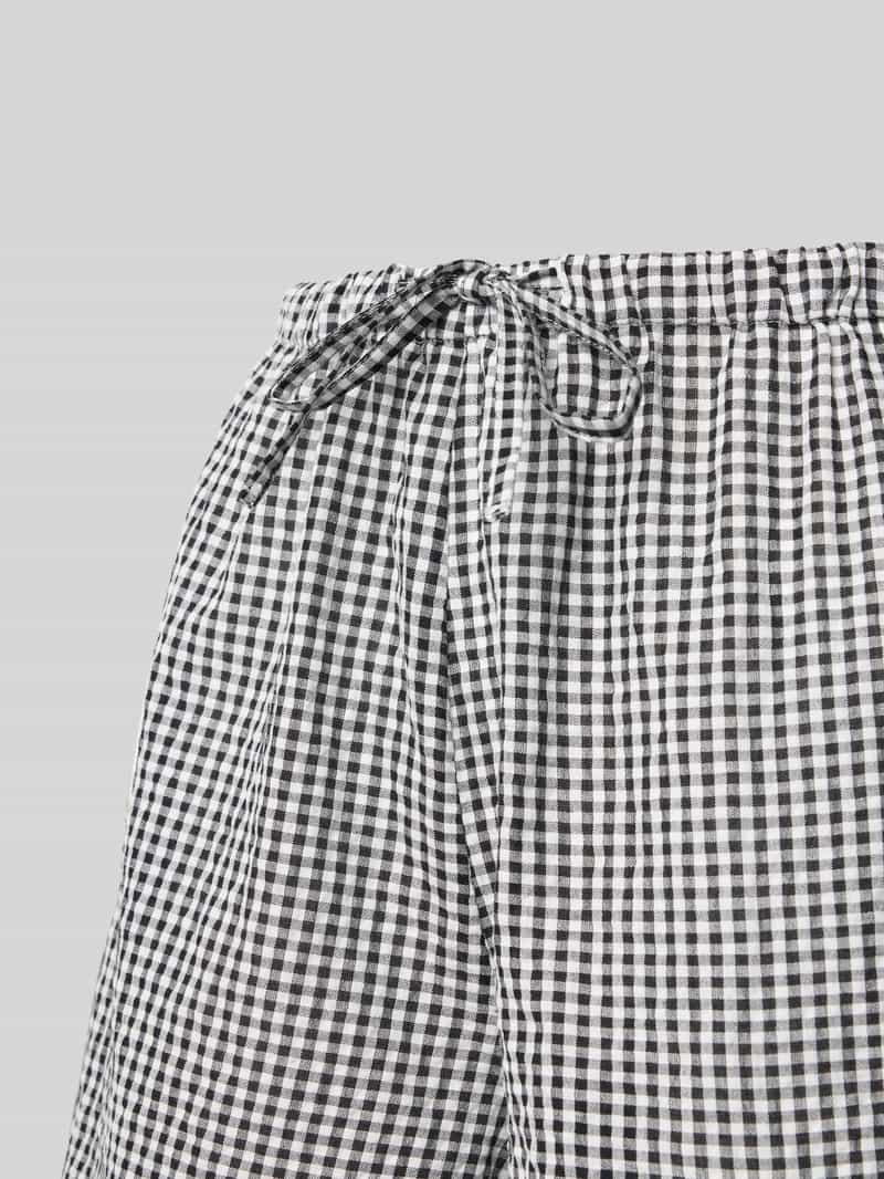 Jake*s Casual Korte pyjamabroek met elastische band en tunnelkoord