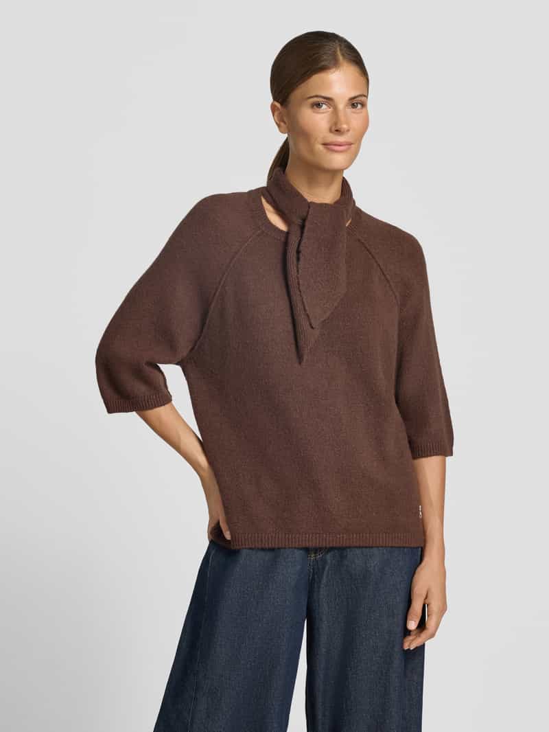 Smith and Soul Gebreid shirt met sjaal en ronde hals