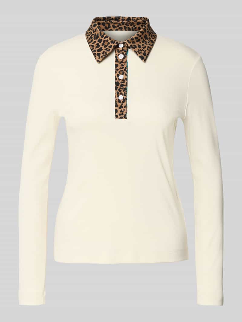 Marc Cain Shirt met lange mouwen met polokraag