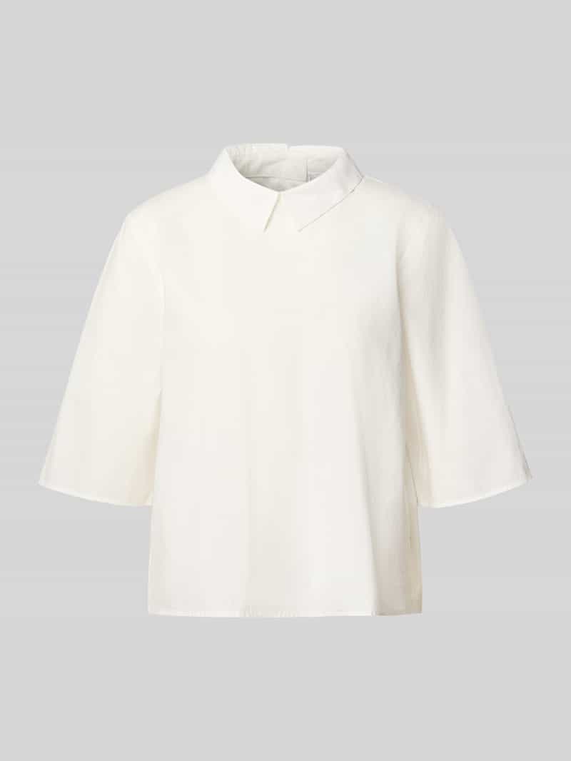 regular fit blouse met korte mouwen van puur katoen