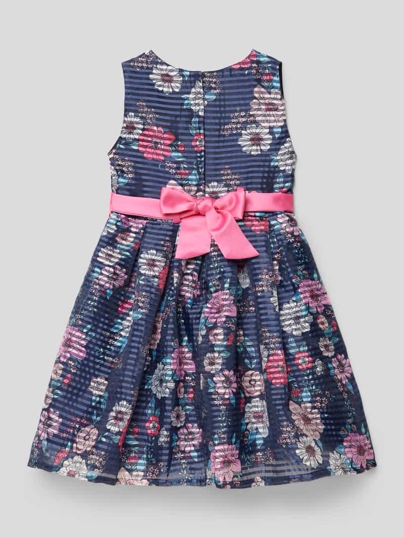 Jurk met tailleband en bloemenmotief Happy Girls