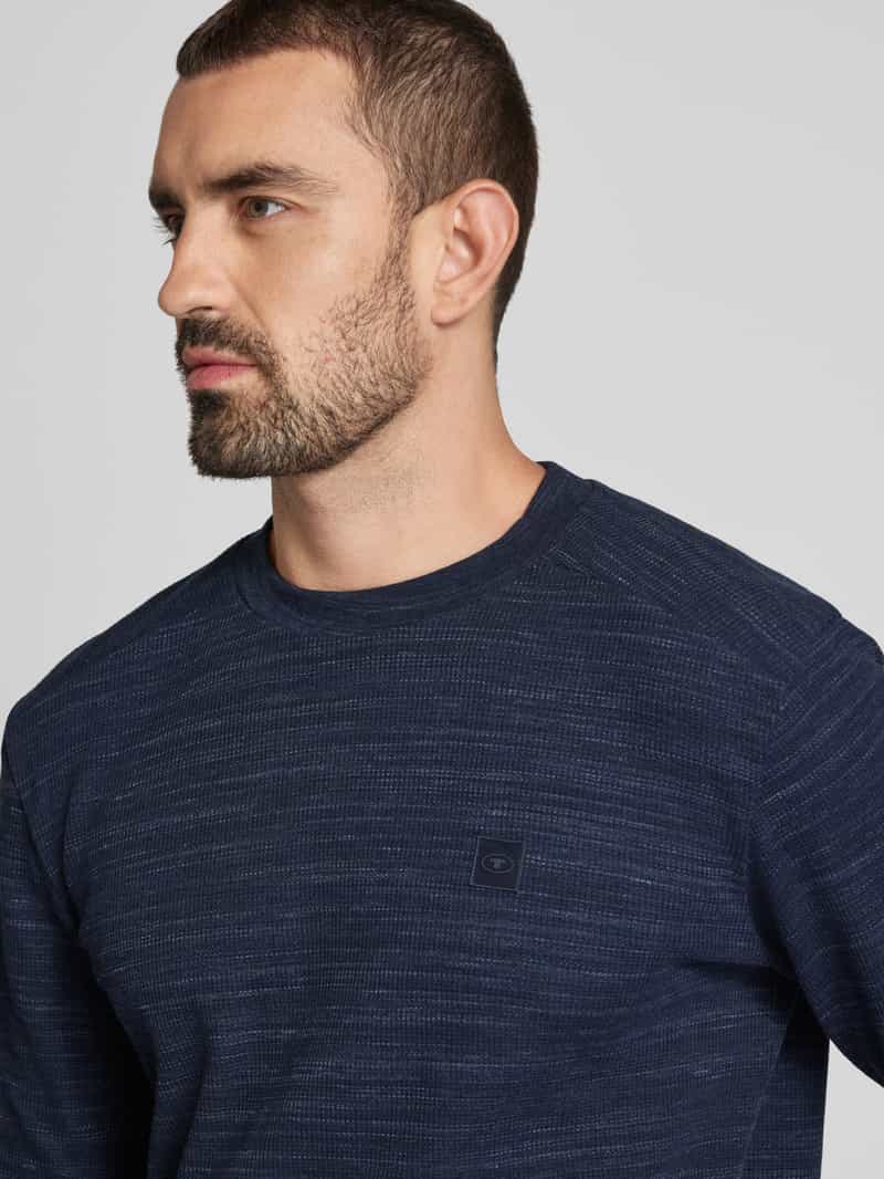 Tom Tailor Regular fit sweatshirt van katoenmix in gemêleerde look
