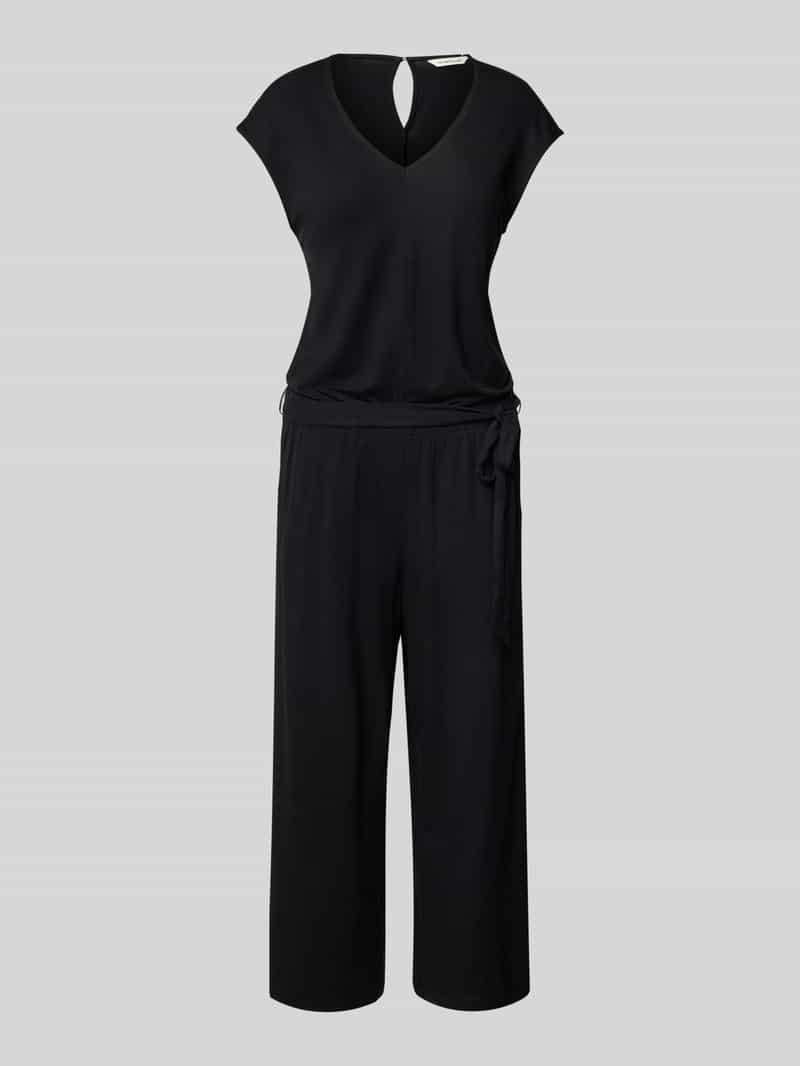 Tom Tailor Regular fit jumpsuit met strikceintuur