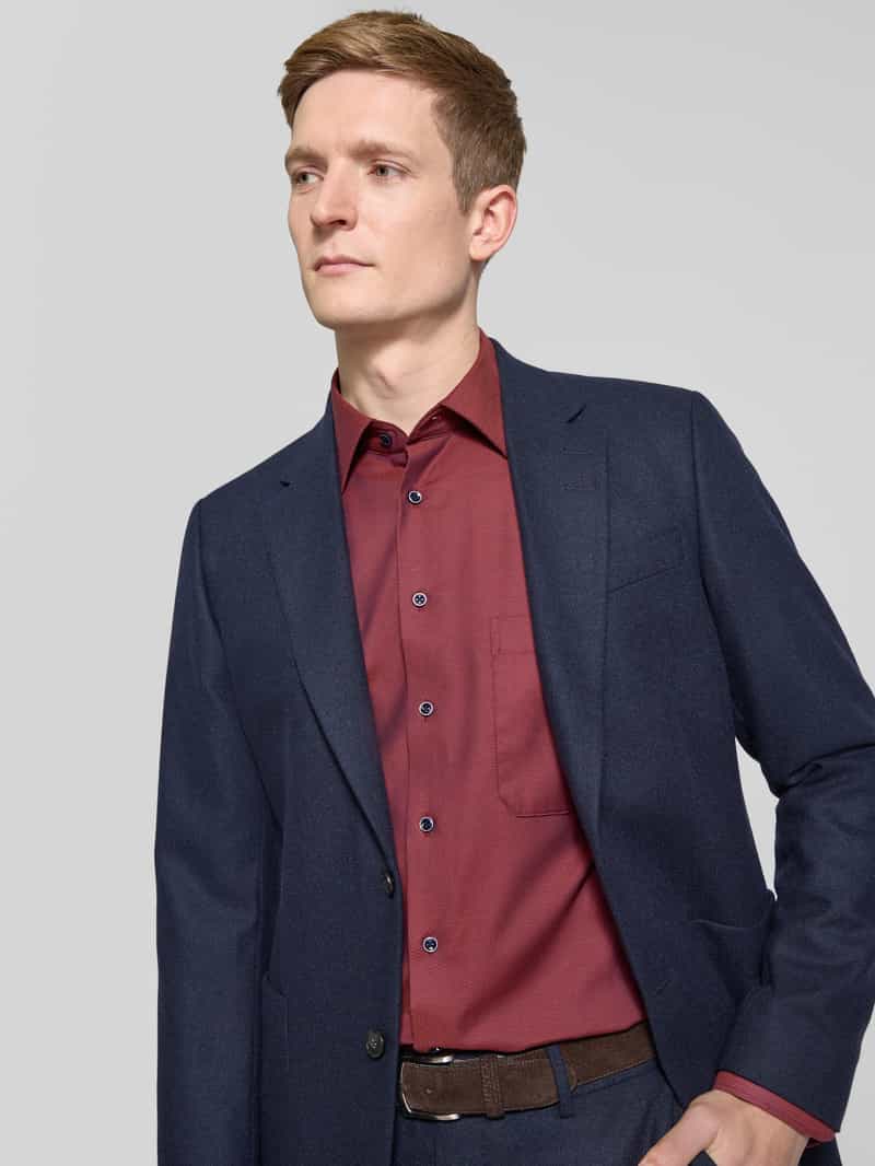Eterna Regular fit zakelijk overhemd met kentkraag