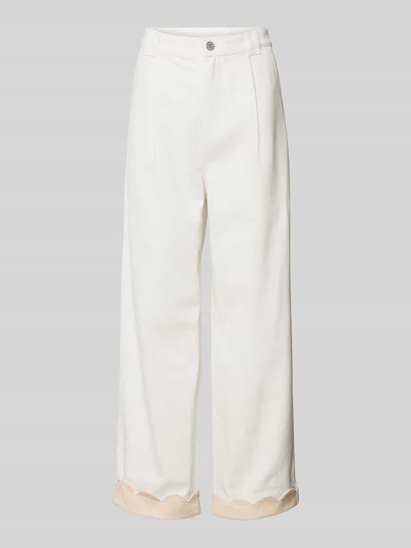 Stella Nova Wide leg jeans met bandplooien