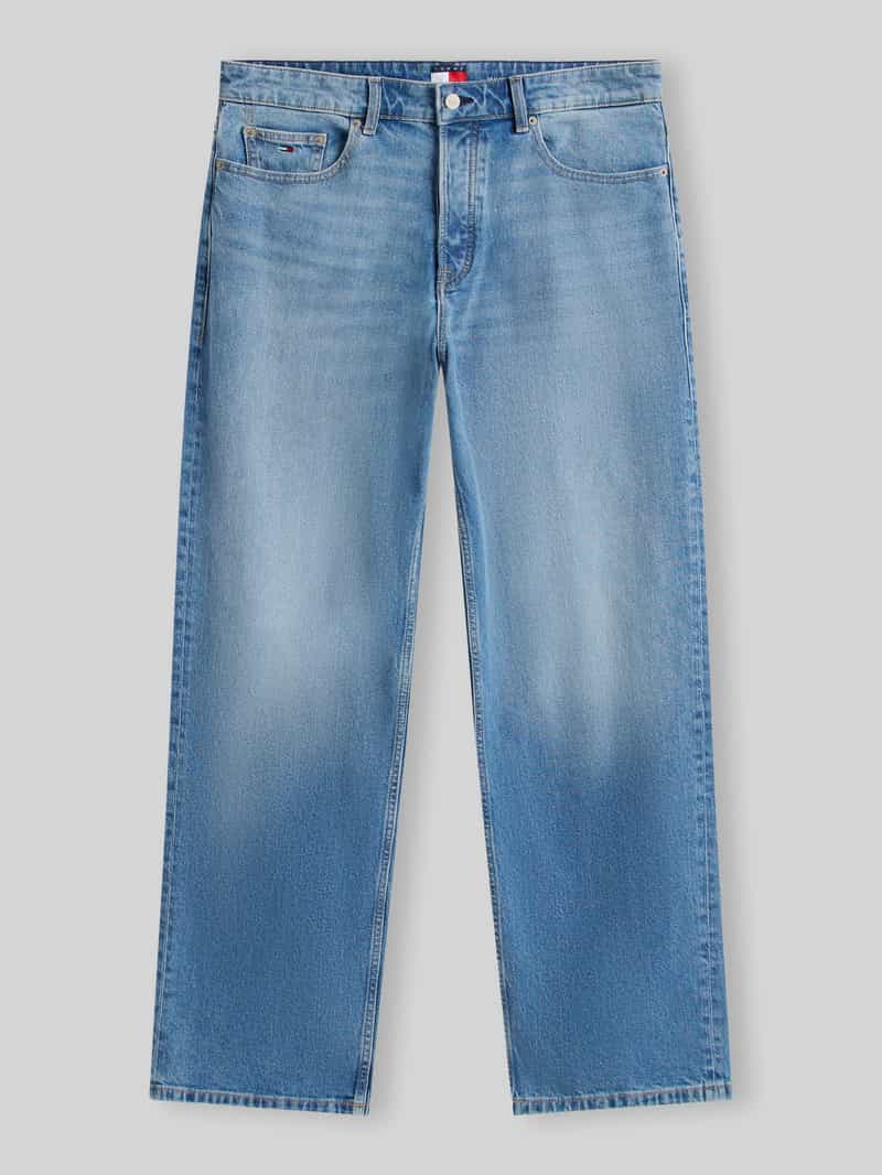 Loose fit jeans van katoenmix