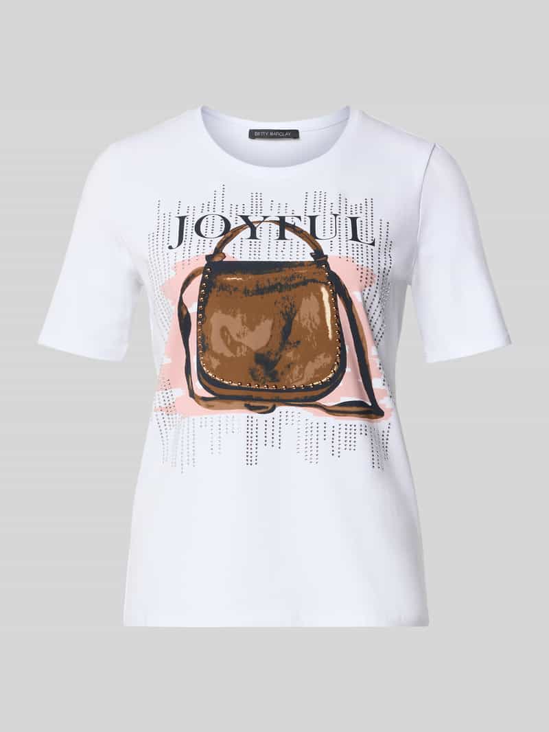 Betty Barclay Regular fit T-shirt met strass-steentjes model 'Juli'