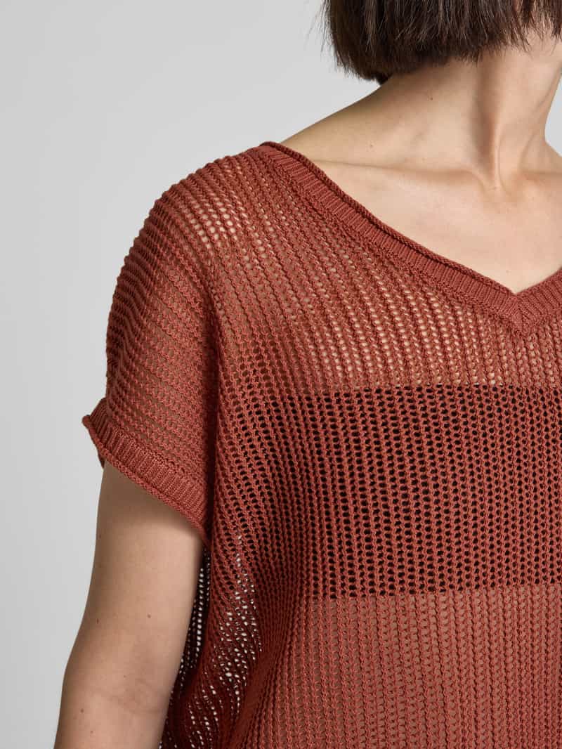 Soyaconcept T-shirt met ajourpatroon model 'LAURETTE'