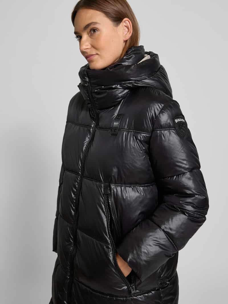 Blauer Usa Gewatteerde lange jas met tweewegsritssluiting model 'ARMORY'
