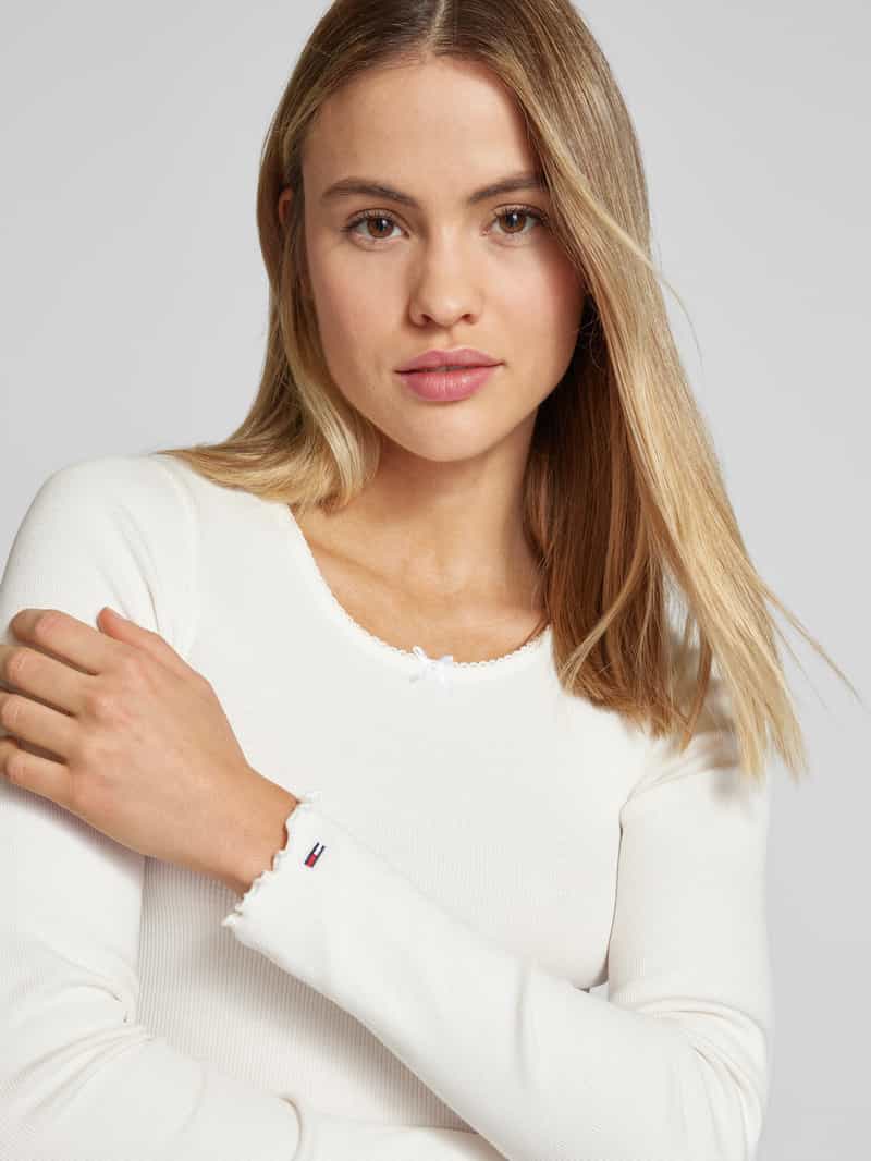 Tommy Jeans Shirt met lange mouwen en strikdetail