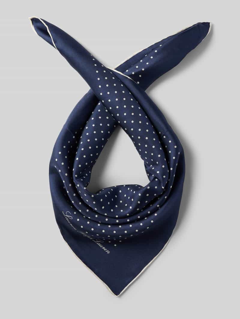 Lauren Ralph Lauren Zijden sjaal met logoprint model 'DOT'