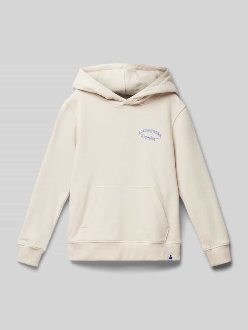 jack & jones Comfort fit hoodie met labelprint