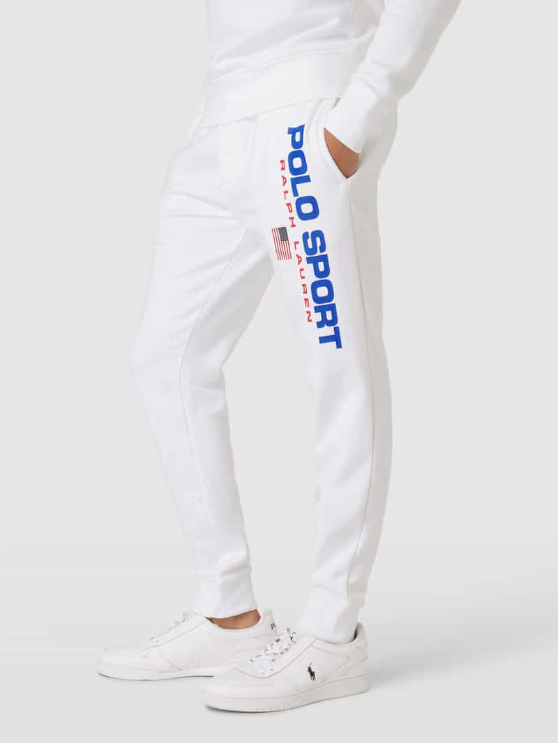 Sweatpants met labelprint Polo Sport