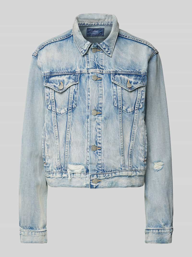 Polo Ralph Lauren Jeansjack met paspelzakken op de borst