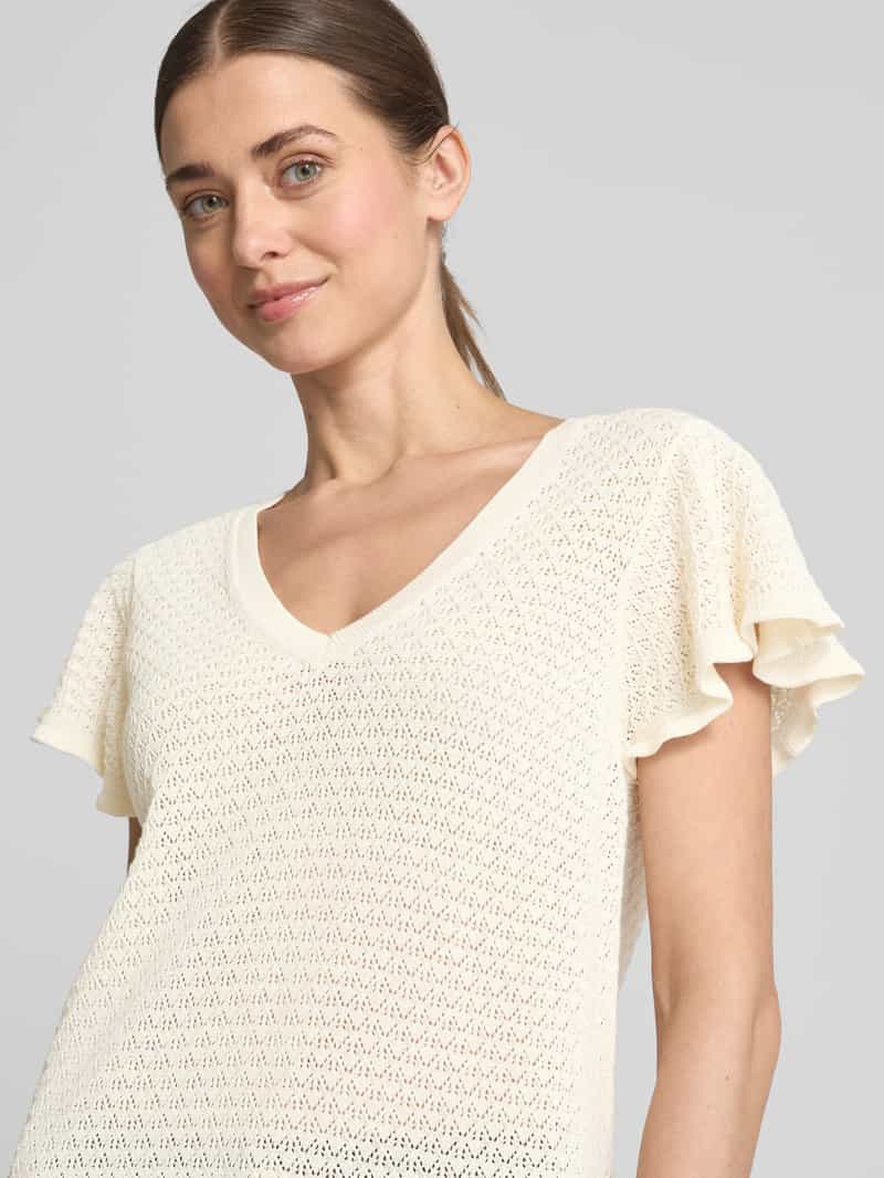 MOS MOSH T-shirt in gebreide look model 'GANNA'
