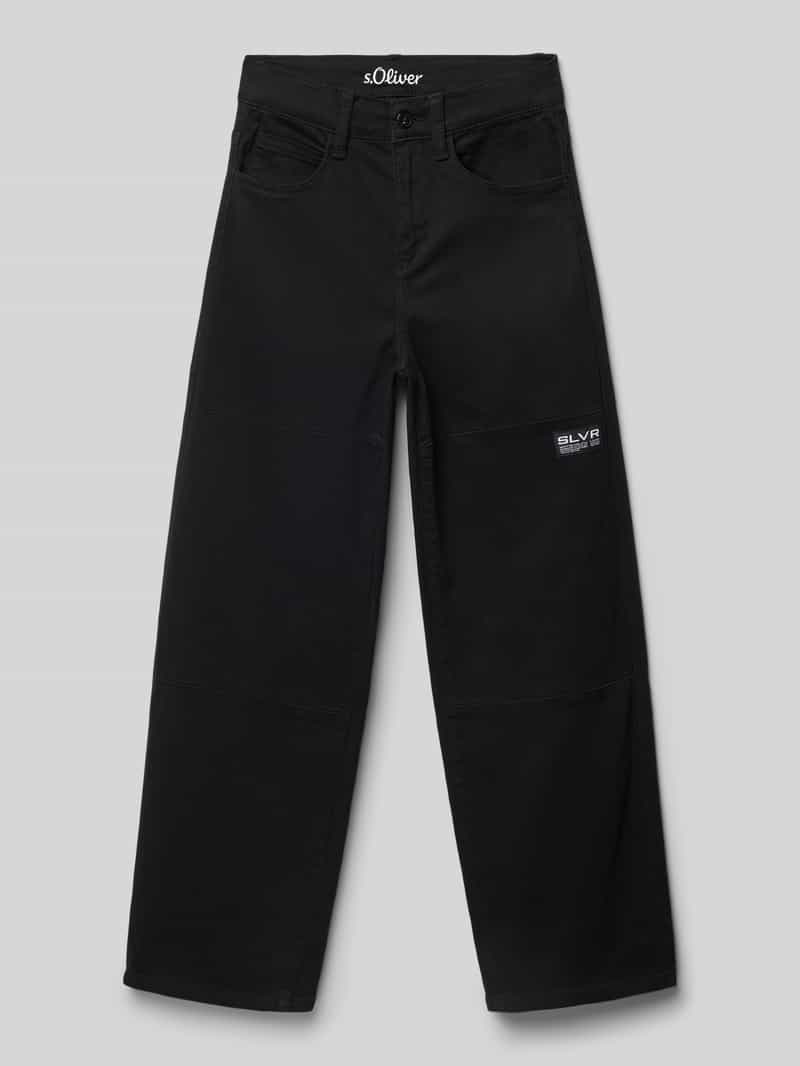 s.Oliver RED LABEL Relaxed fit wide leg jeans met katoen