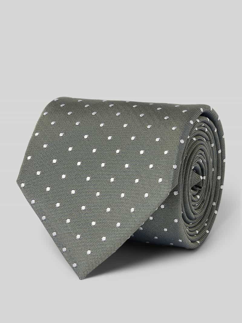 Boss Zijden stropdas met labeldetail