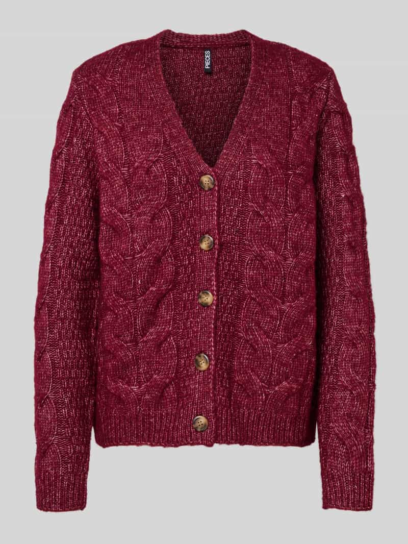 Pieces Regular fit gebreid jack met wol model 'NINA'