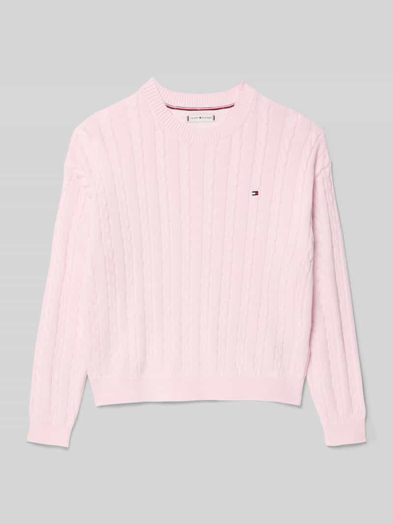 Tommy Hilfiger Teens Relaxed fit gebreide pulllover van puur katoen