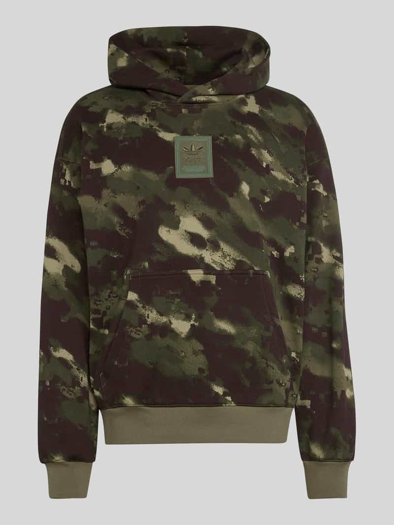 relaxed fit hoodie van pure katoen model 'CAMO'