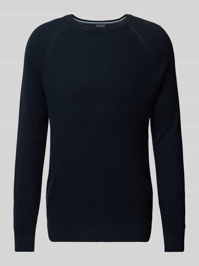 OLYMP Level Five Gebreide pullover met ribboorden