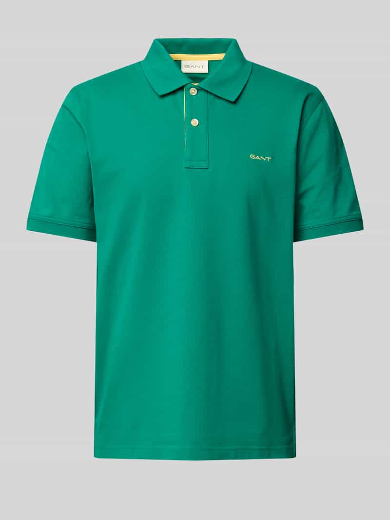 Gant Regular fit poloshirt met labelstitching