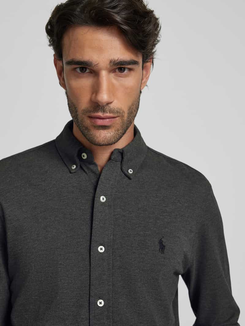 Polo Ralph Lauren Slim fit vrijetijdsoverhemd van piqué van puur katoen