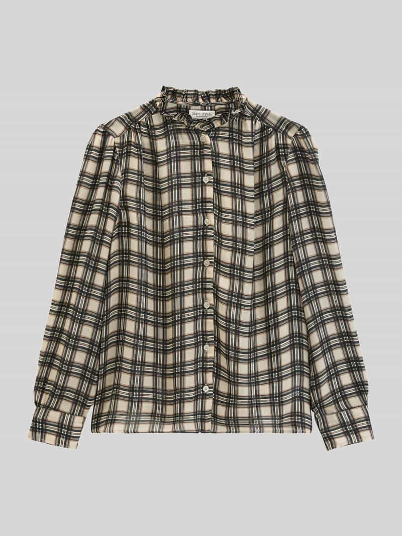 Marc O'Polo Regular fit blouse met lange mouwen van pure viscose