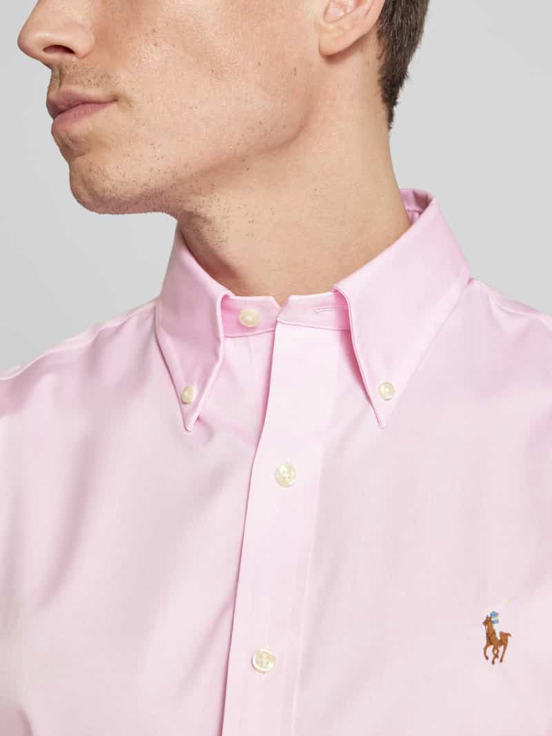 Polo Ralph Lauren Slim fit zakelijk overhemd met labelstitching