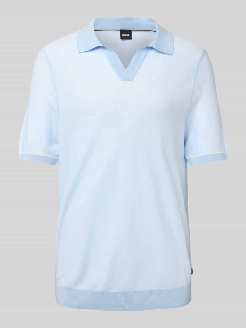 Boss Poloshirt met V-hals model 'Januluca'