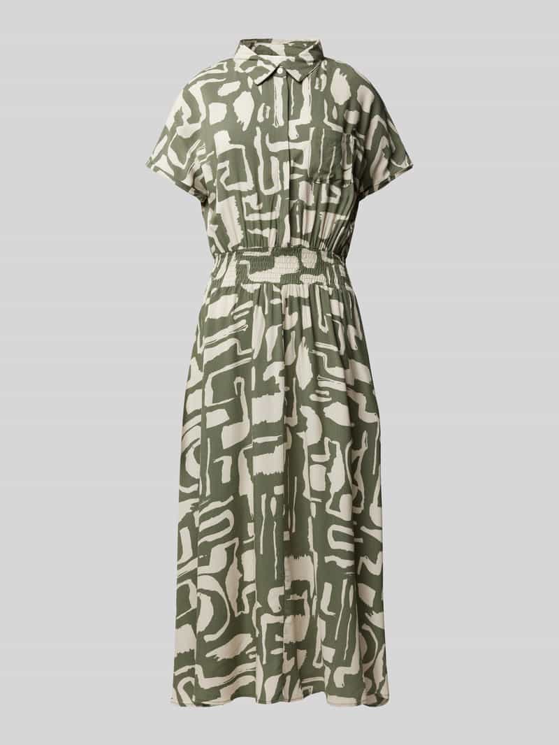 Apricot Midi-jurk met smokdetails