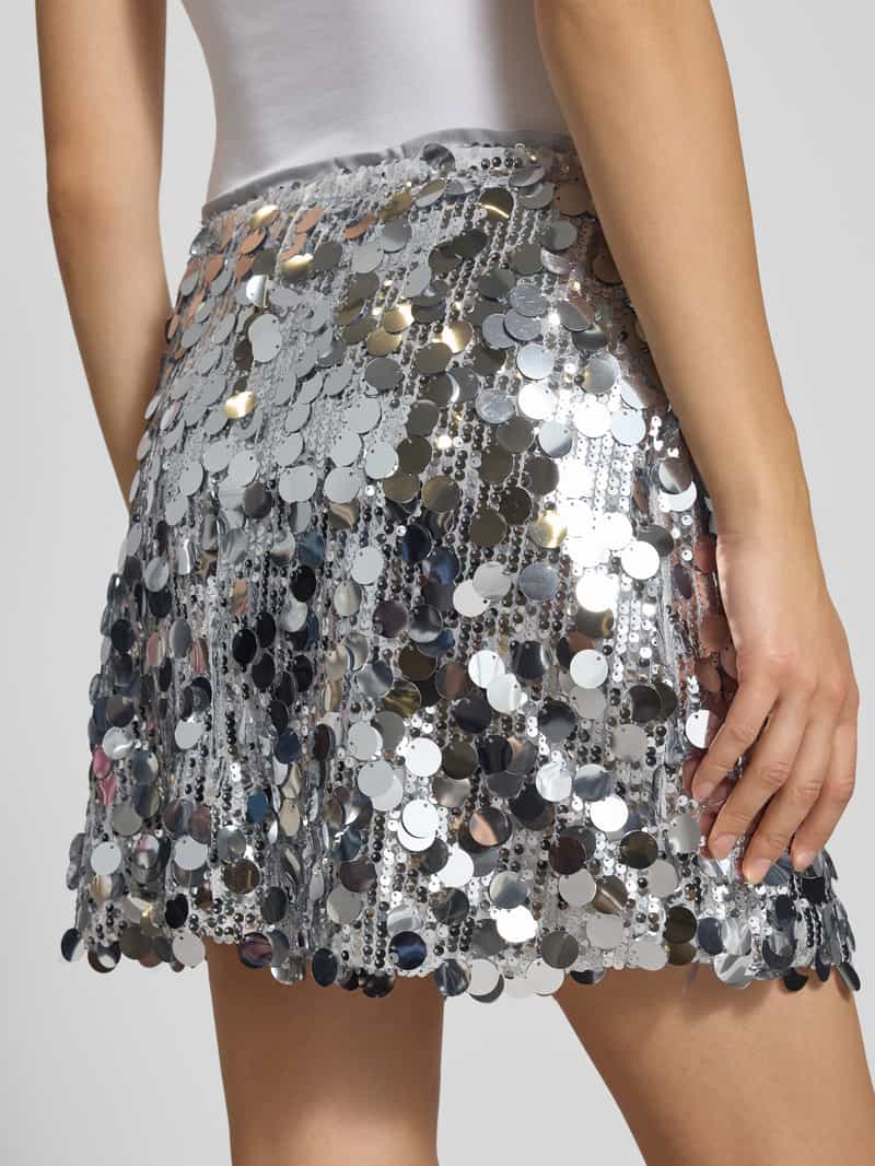 Pieces Nauwsluitende minirok met pailletten model 'MALOU'