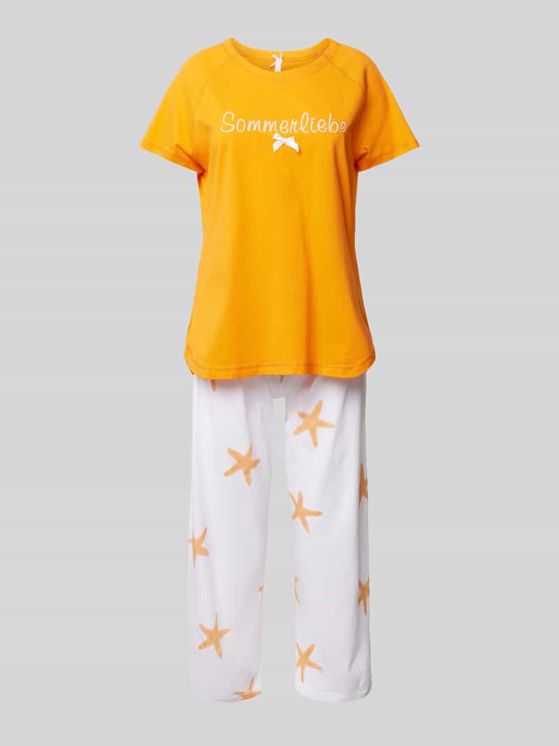 LOUIS & LOUISA Pyjama met statementstitching model 'Sommerliebe'