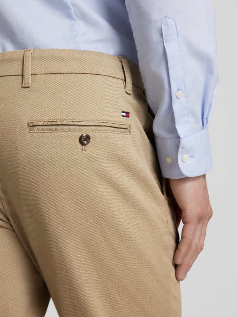Tommy Hilfiger Straight leg chino met structuurmotief model 'DENTON'