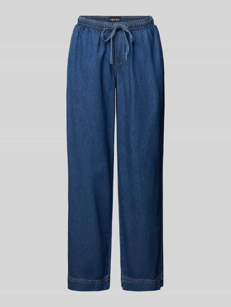 Wide leg jeans van zuiver katoen, model 'TABI'