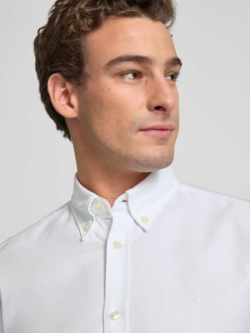 Boss Regular fit zakelijk overhemd met button-downkraag model 'Roan'