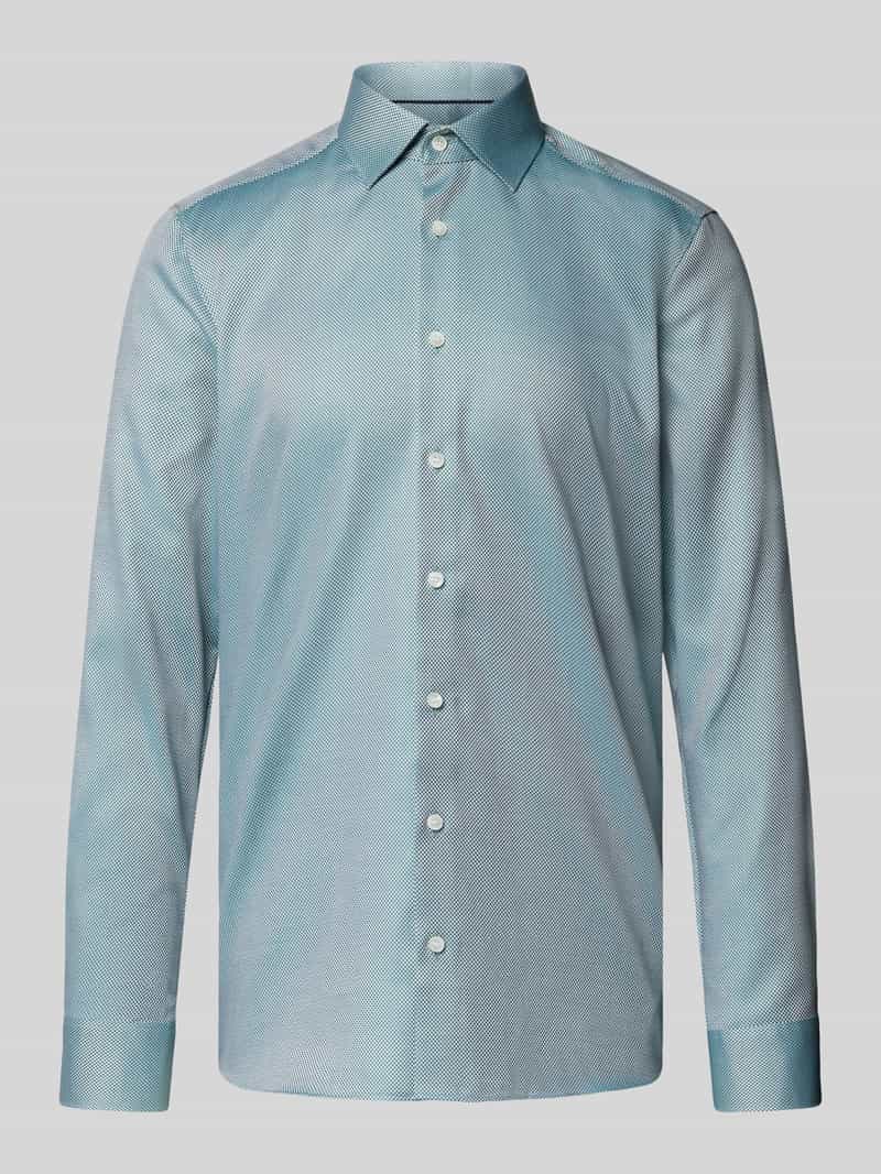 Slim fit zakelijk overhemd met kentkraag