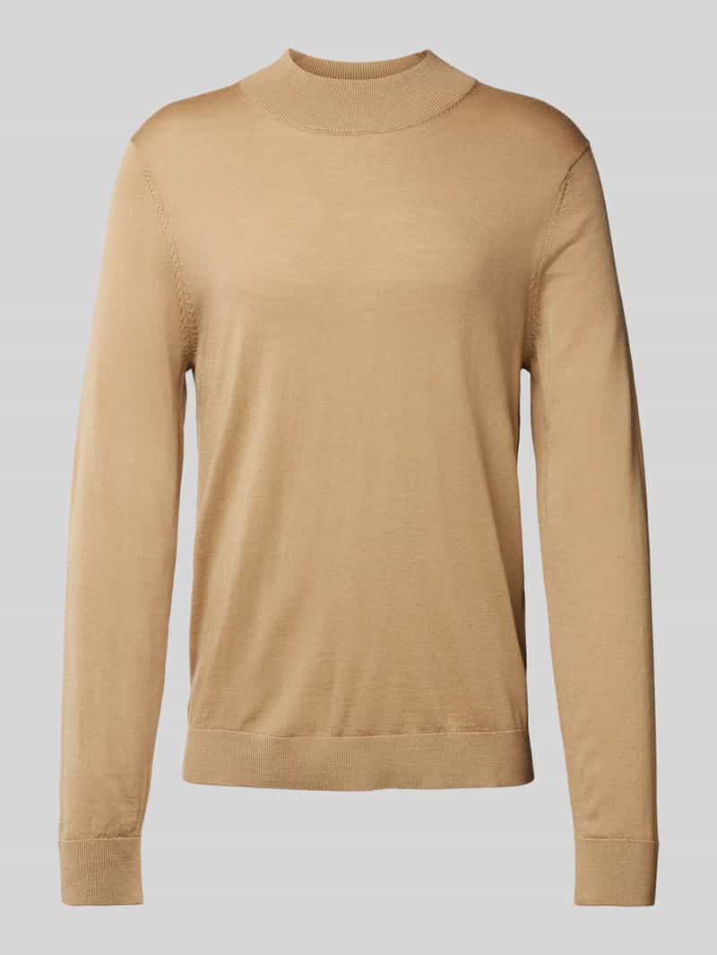 Selected Homme Gebreide pullover met opstaande kraag model 'TRAY'