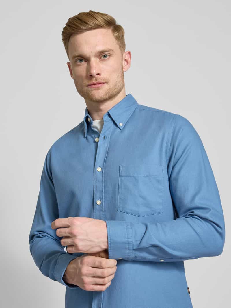 Boss Orange Regular fit vrijetijdsoverhemd met button-downkraag model 'Rickert