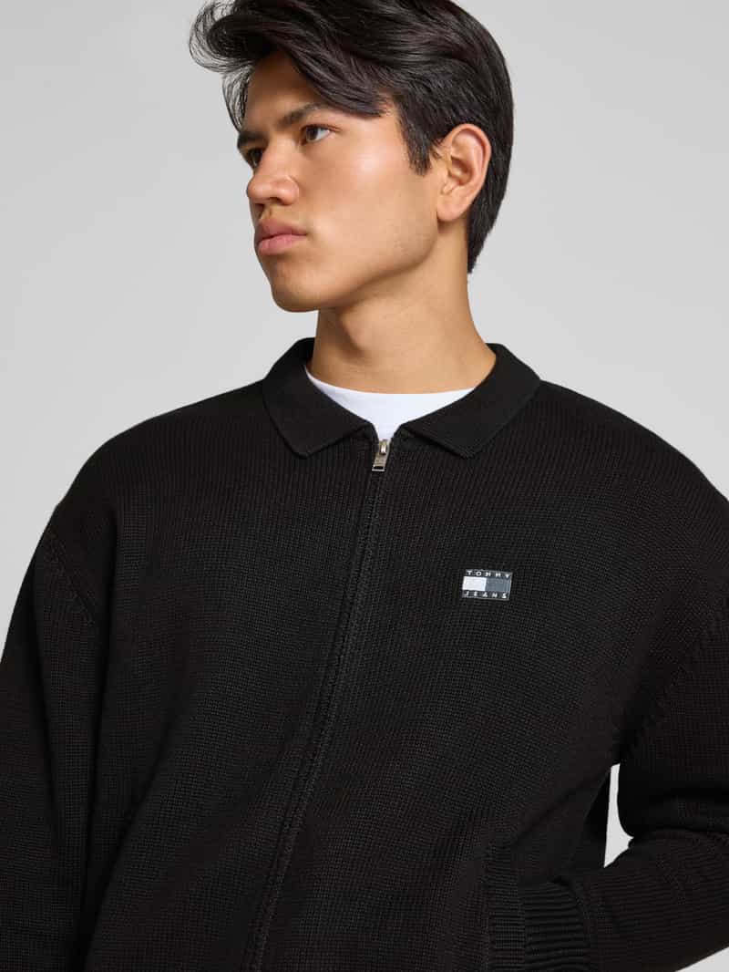 Tommy Jeans Relaxed fit gebreid jack van puur katoen