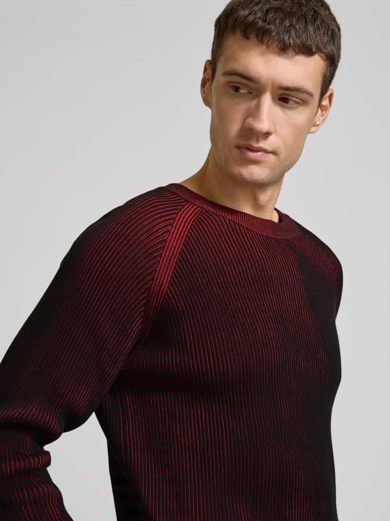 HUGO Gebreide pullover met ribboorden model 'Squizzo'