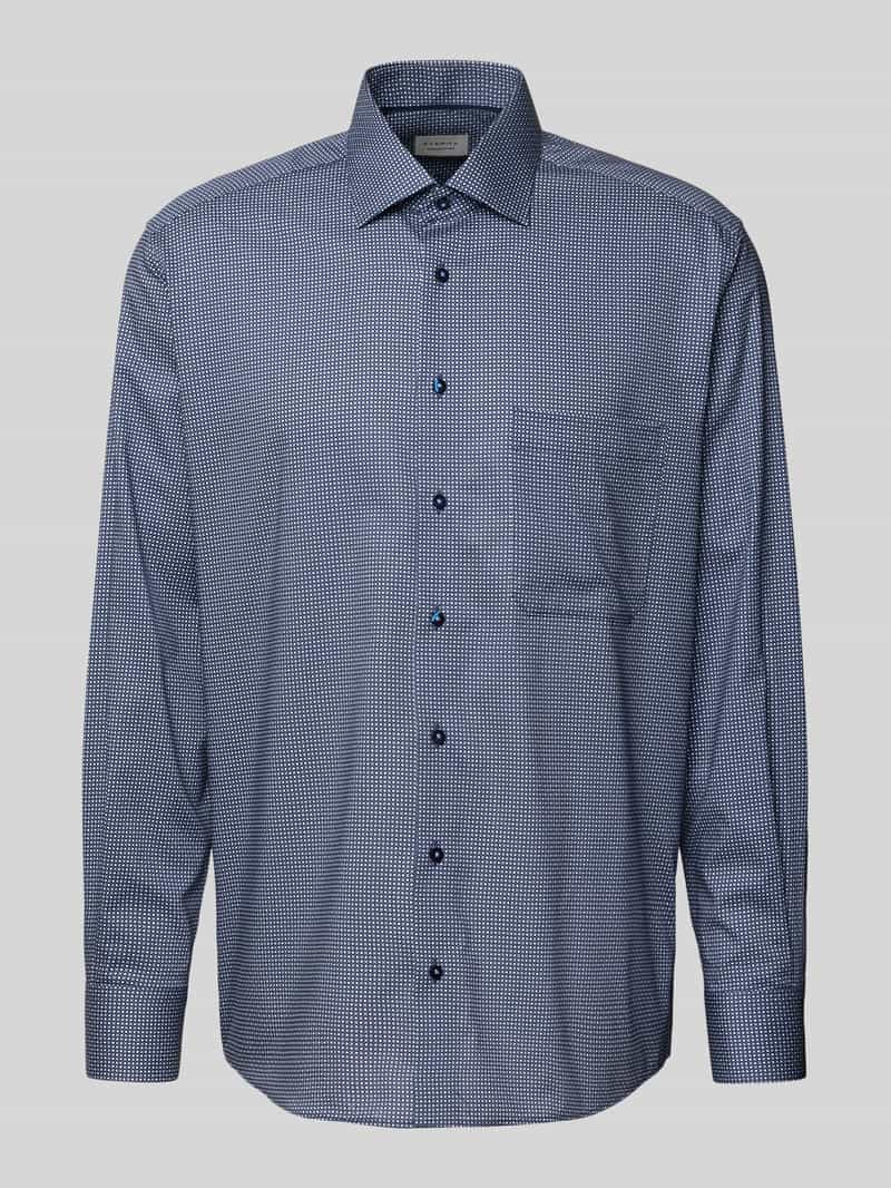 Eterna Comfort fit zakelijk overhemd van katoen met kentkraag