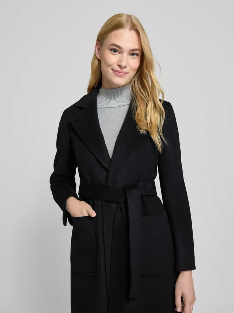 MAX&Co. Regular fit lange wollen jas met reverskraag model 'RUNAWAY'