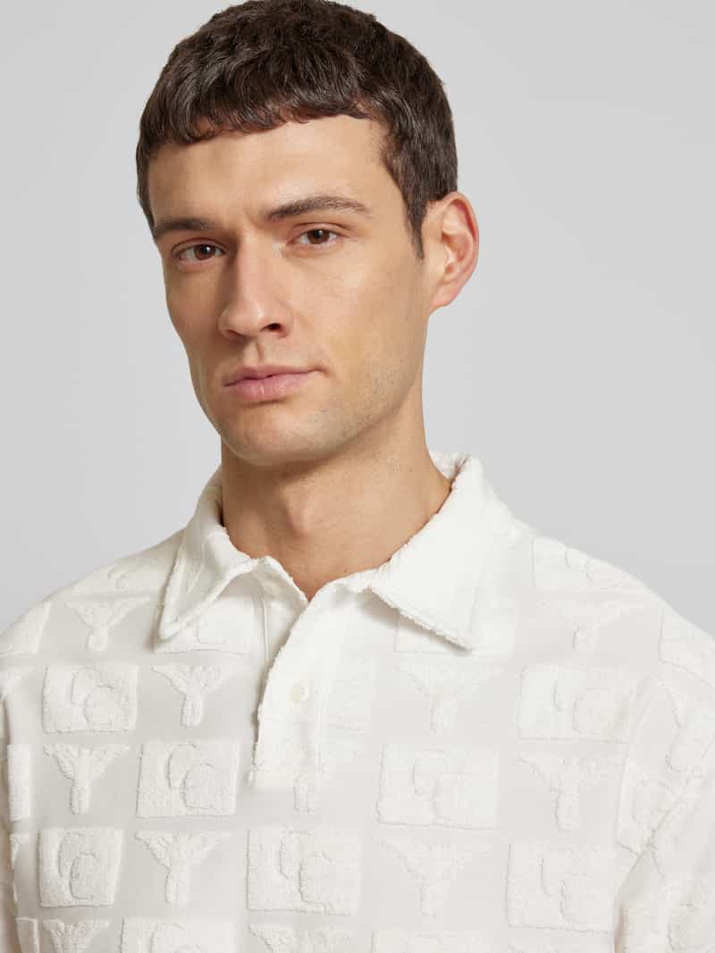carlo colucci Regular fit poloshirt met knoopsluiting model 'BEACHWEAR'