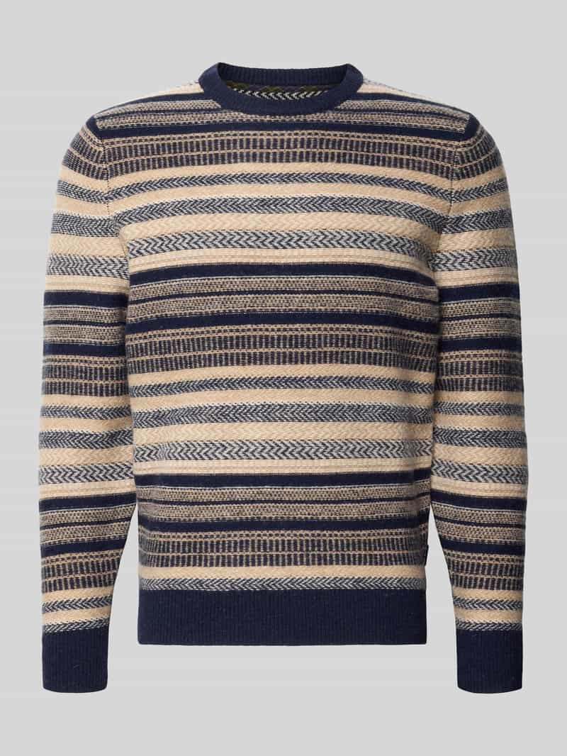 Barbour Pullover van wol met ronde hals