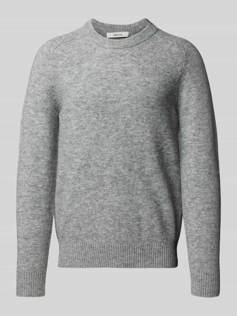 Selected Homme Regular fit gebreide pullover met mix van alpaca en wol model 'RAI'