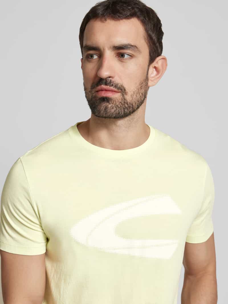 camel active T-shirt met ribboorden